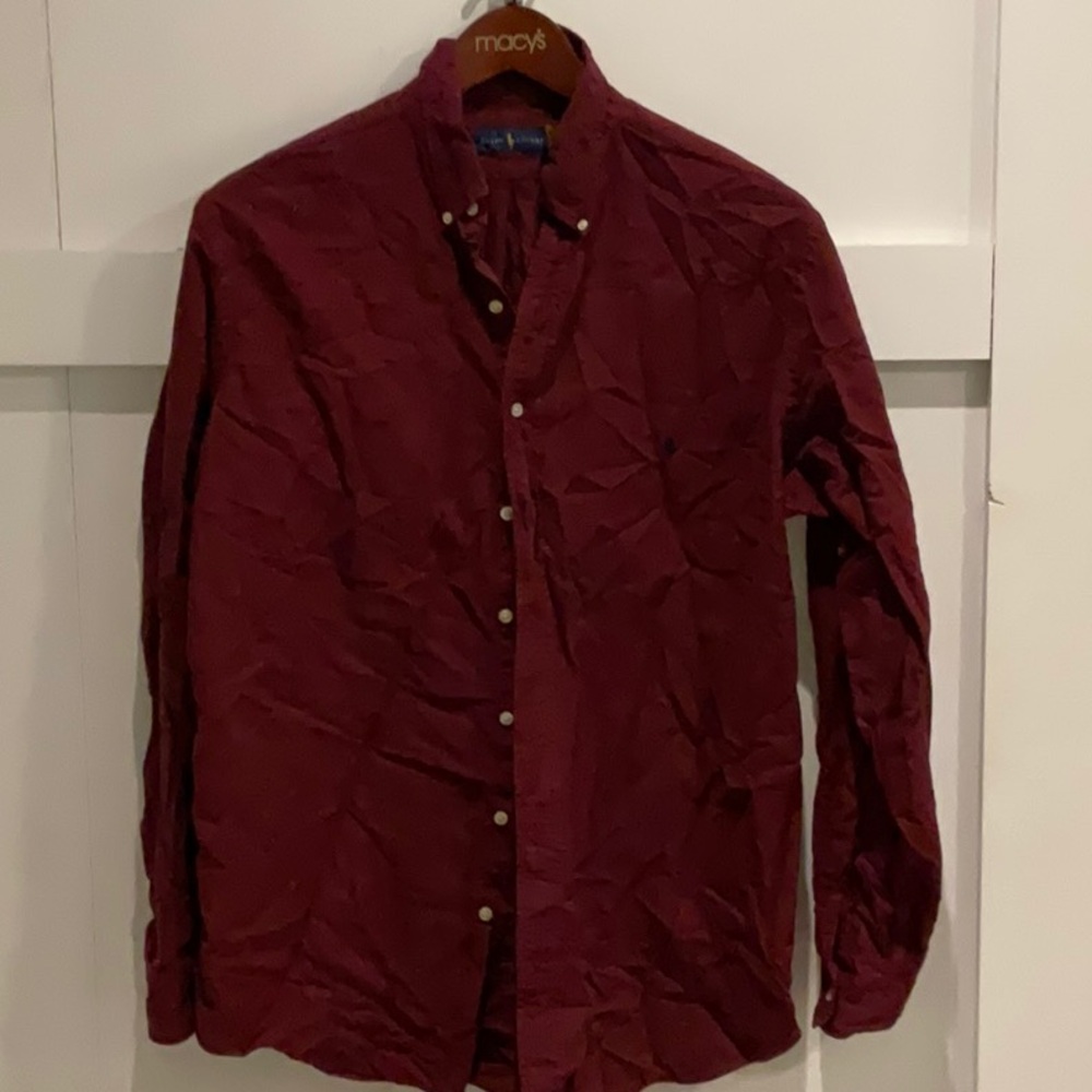 Ralph Lauren large/tall burgundy /red dress shirt